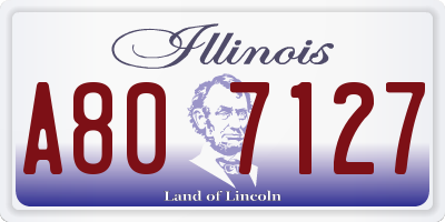 IL license plate A807127