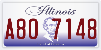 IL license plate A807148