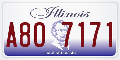 IL license plate A807171