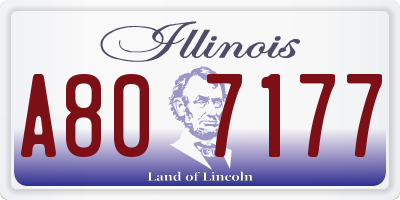 IL license plate A807177