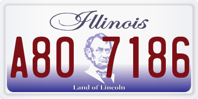 IL license plate A807186