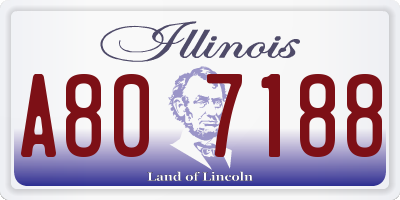 IL license plate A807188
