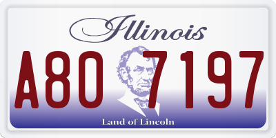 IL license plate A807197