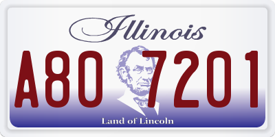 IL license plate A807201