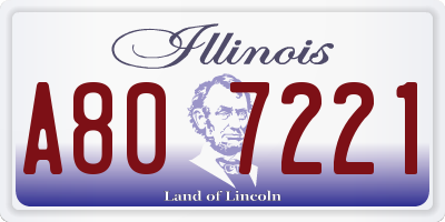IL license plate A807221