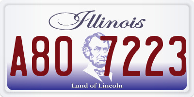 IL license plate A807223