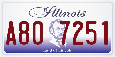 IL license plate A807251