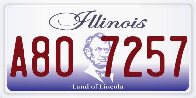 IL license plate A807257