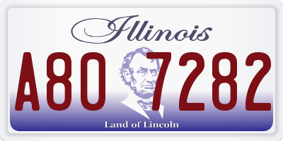 IL license plate A807282