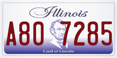 IL license plate A807285