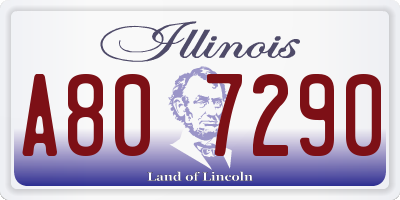 IL license plate A807290
