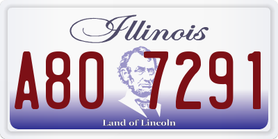 IL license plate A807291