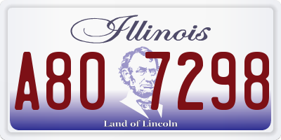 IL license plate A807298