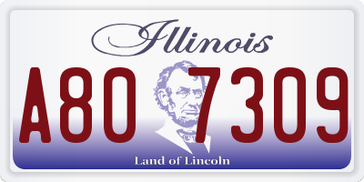 IL license plate A807309