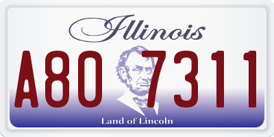 IL license plate A807311