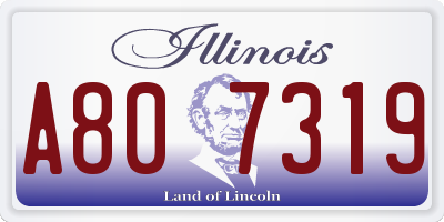 IL license plate A807319