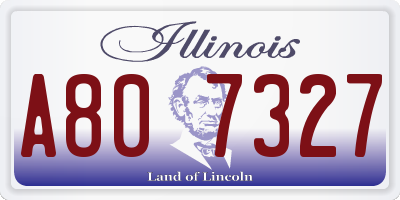 IL license plate A807327