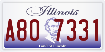 IL license plate A807331