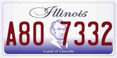 IL license plate A807332