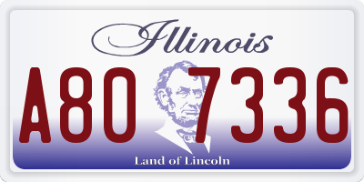 IL license plate A807336