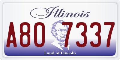 IL license plate A807337