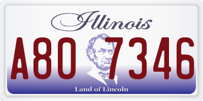 IL license plate A807346