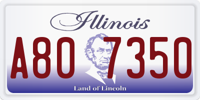 IL license plate A807350