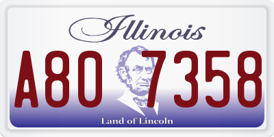 IL license plate A807358