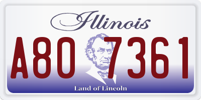 IL license plate A807361