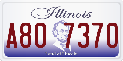IL license plate A807370