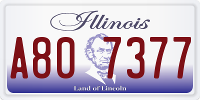 IL license plate A807377