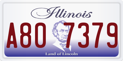 IL license plate A807379
