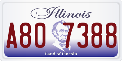 IL license plate A807388
