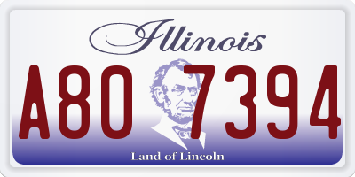 IL license plate A807394