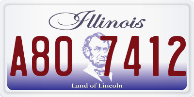 IL license plate A807412