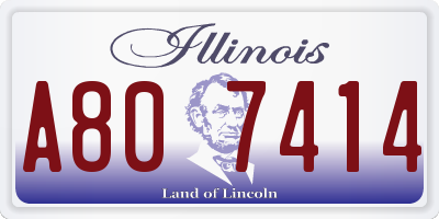 IL license plate A807414