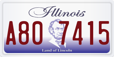IL license plate A807415