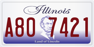 IL license plate A807421