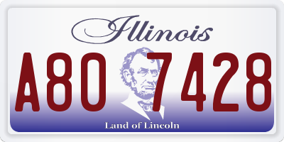IL license plate A807428