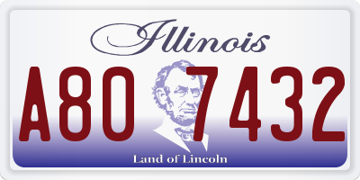 IL license plate A807432