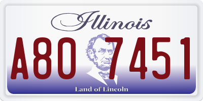 IL license plate A807451