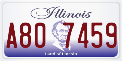 IL license plate A807459
