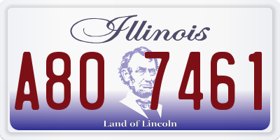 IL license plate A807461