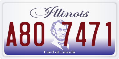 IL license plate A807471