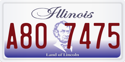IL license plate A807475