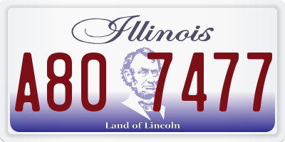 IL license plate A807477