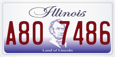IL license plate A807486