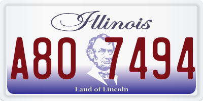 IL license plate A807494