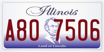 IL license plate A807506