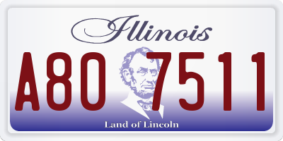IL license plate A807511